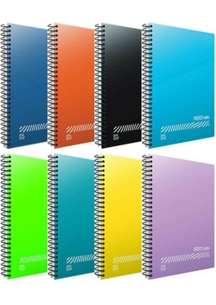 Fresco (6'lı Paket) A4 72 Yaprak 6 Kareli Plastik Kapak Defter