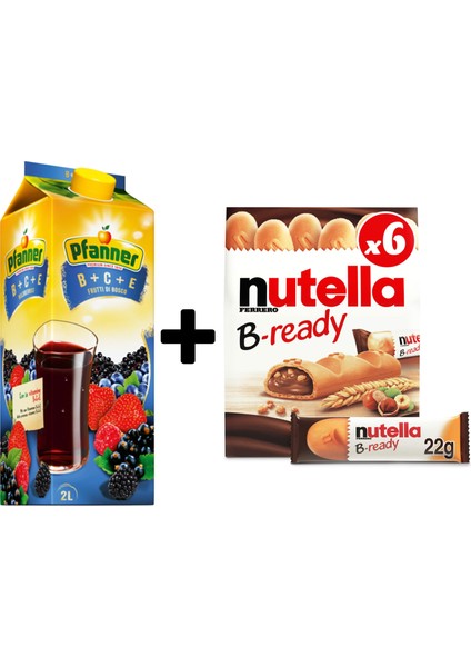 B + C + E Orman Meyveli Meyve Suyu 2 Lt + Nutella B-Ready 132 gr