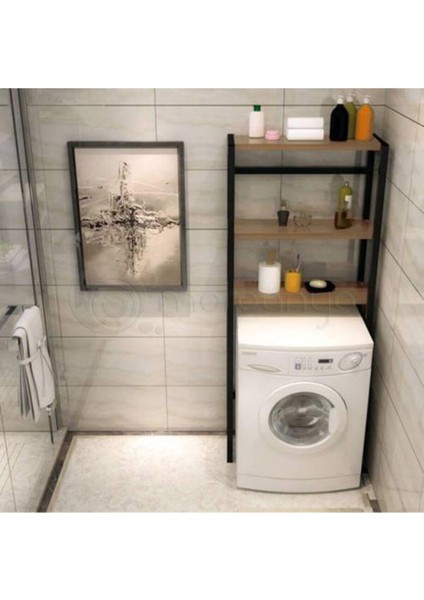 Sarı Papatya Çamaşır Makinesi Üstü Düzenleyici Raf Banyo Dolabı Rafı Makina Üstü Dolap Raf