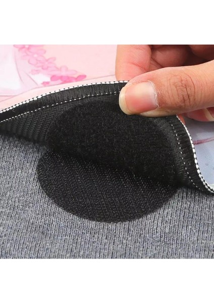 Halı Altı Kaydırmaz Cırt Bant 6 cm Çap (4 Adet-Çift ) Siyah modelleri