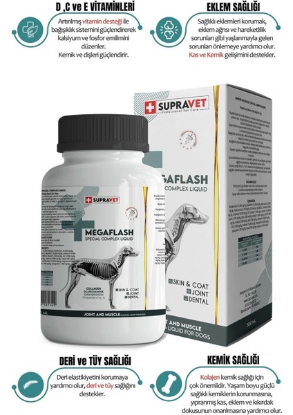 Supra Vet Köpekler Için Eklem ve Kas greliştirici Likit Xxl 500ml fırsatları