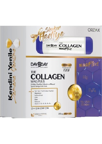 The Collagen Mag Plus 30 Saşe Shaker Day2day Magplus