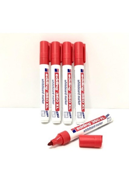 360XL Beyaz Tahta Kalemi Kırmızı 5'li Paket