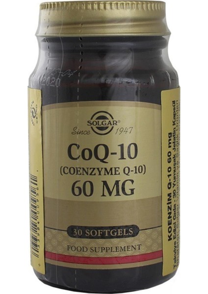 Coenzyme Q-10 60 Mg 30 Kapsül