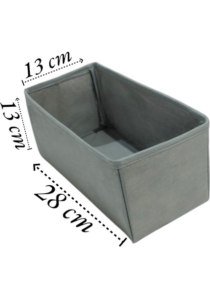 Gri Çekmece Içi Düzenleyici Organizer - Çok Amaçlı Dolap Içi Kutu ( 28*13*13 ) fiyatları