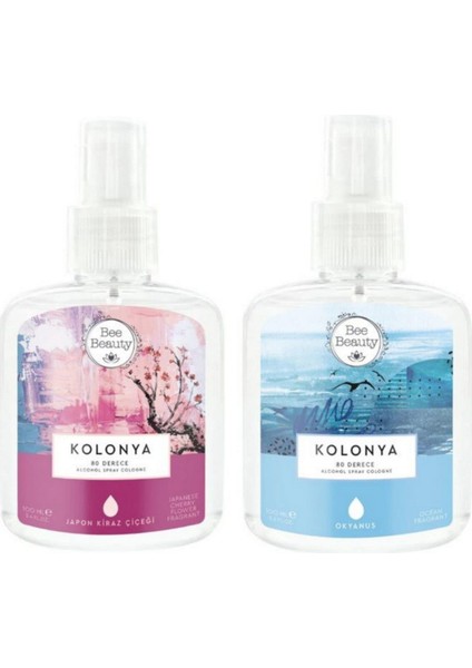 Japon Kiraz Çiçeği Kolonya 100 ml + Okyanus Kolonya 100 ml