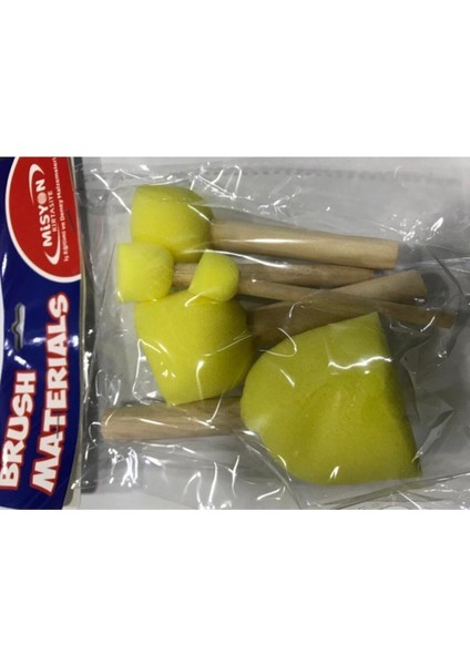 Sünger Tampon Fırça Seti 5'li (Ponpon Fırça) Tampon Fırça Seti 5'li (Ponpon