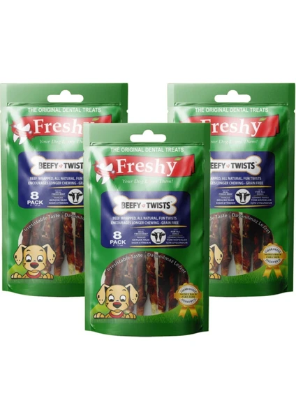 grerçek Et Kaplı Diş Kaşıma Burgru Kemik x 3 Paket