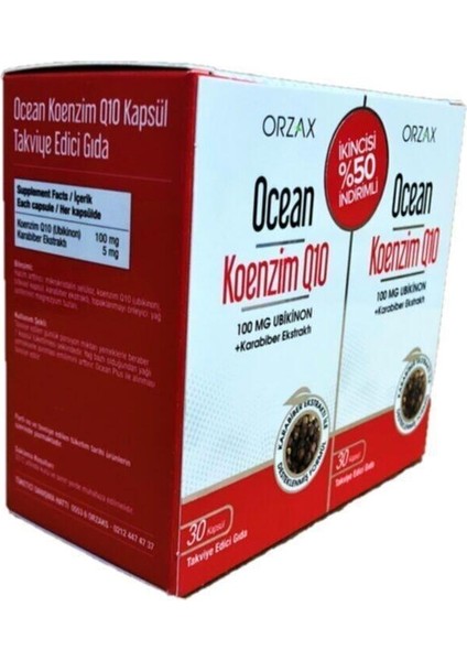 Ocean Koenzim Q10 Ikincisi 30+30 Kapsül fiyatları