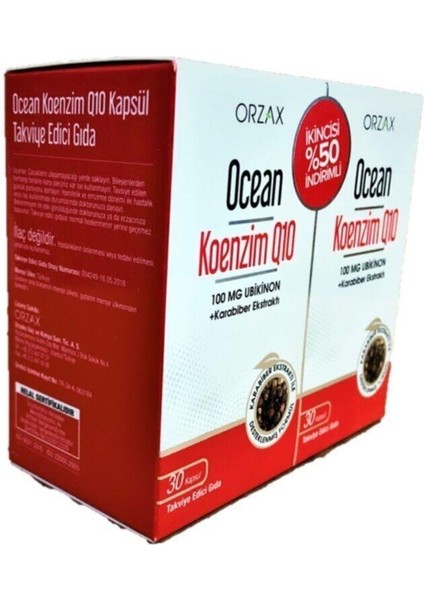 Ocean Koenzim Q10 Ikincisi 30+30 Kapsül modelleri