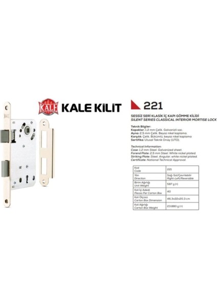 221 Oda Kilidi 50MM Sessiz Plastik Dilli Kilit 50 mm fiyatları