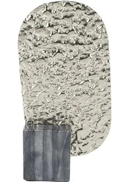 Gümüş Siyah Metal Dekor Obje 17*8*34 cm
