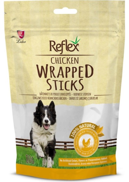 Wrapped Sticks Tavuklu Köpek Ödül Çubukları 80 gr