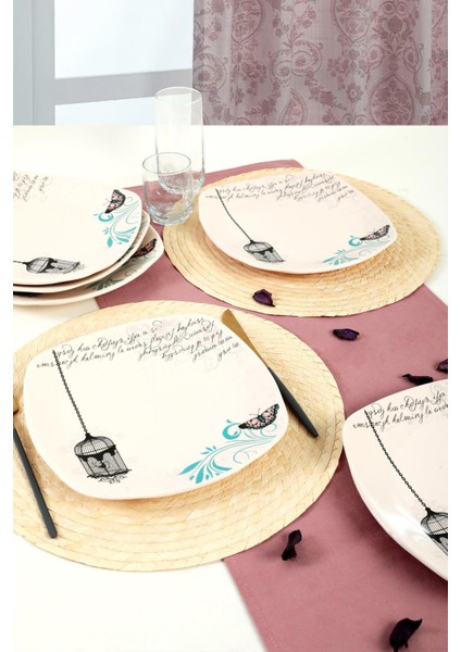 Retro Servis Tabağı 27 cm 6 Adet fiyatları