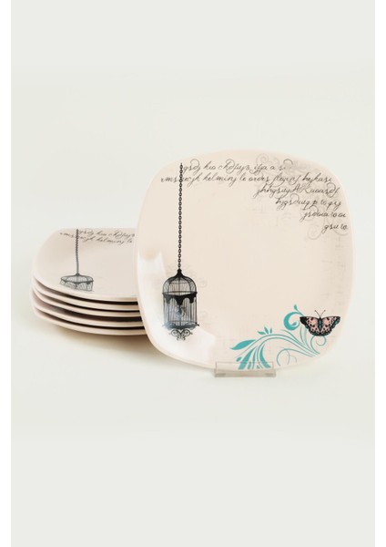 Retro Servis Tabağı 27 cm 6 Adet indirimleri