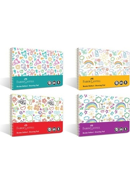 Faber Castell Faber-Castell Pp Plastik Kapak Resim Defteri 35X50 cm 30 Yaprak