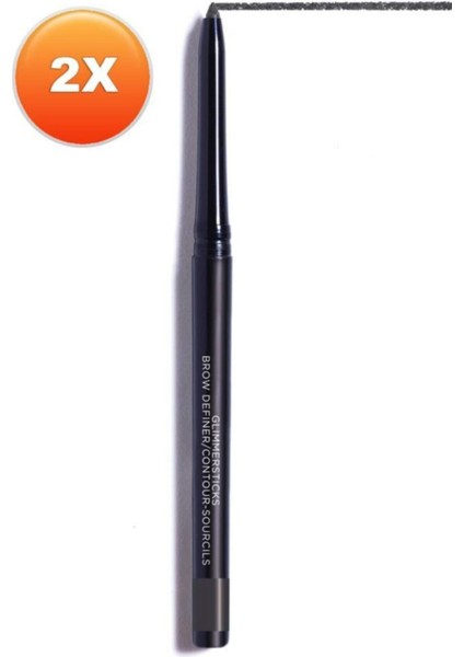 Glimmersticks Açılıp Kapanabilen Kaş Kalemi Soft Black Ikili Set