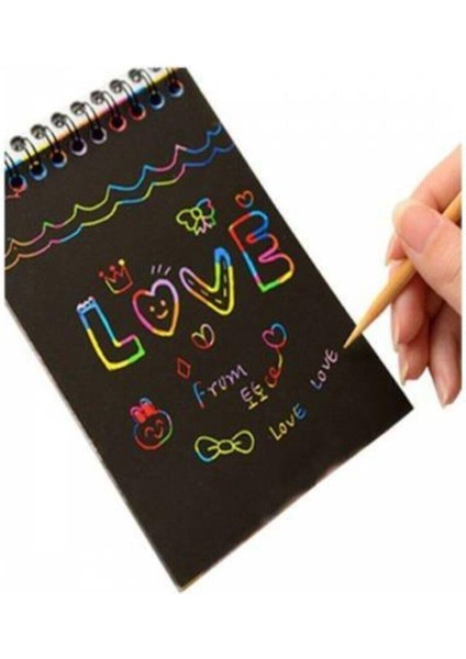 Sihirli Resim Defteri A5 Ebat Scratch Paper Note