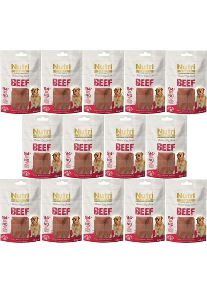 Nutri Canine Nutri Canin Beef Snack Tahılsız Sığır Etli Köpek Ödülü 80gr 14 Adet