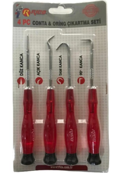 Keçe Conta ve Oring Çıkartma Sökme Seti 4 Parça