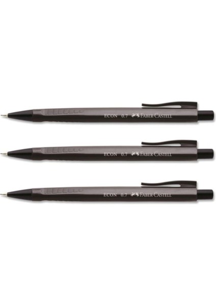Faber Castell Econ 0.7 Kalem Siyah 3 Adet