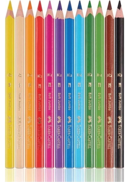 Faber Castel L - Jumbo Kuru Boya 12 Renk Tam Boy 951000 fiyatları