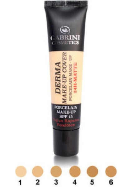 Derma Make-Up Cover Fondöten 40ML Gabrini 1-Açık Ton