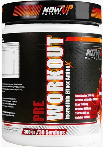 Nowup Nutrıtıon Nowup Pre-Workout 360 Gr.(Vişne Aromalı)