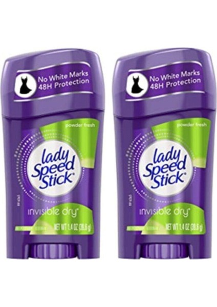 Lady Speed Stick Lady Speed Invisible Dry Powder Fresh 40 gr x 2 Adet