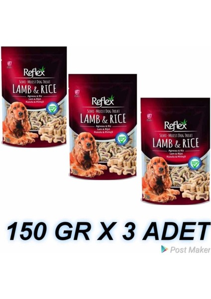 Semı-Moıst Kuzu & Pirinçli 150 gr 3 Adet 150 gr Kuzulu Köpek