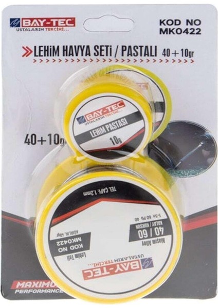 MK0422 Lehim Havya Seti/pastalı 40+10GR