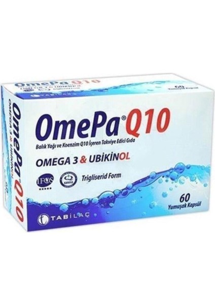 Tab Ilaç Omepa Q10 Omega 3 Ubiquinol 60 Kapsül