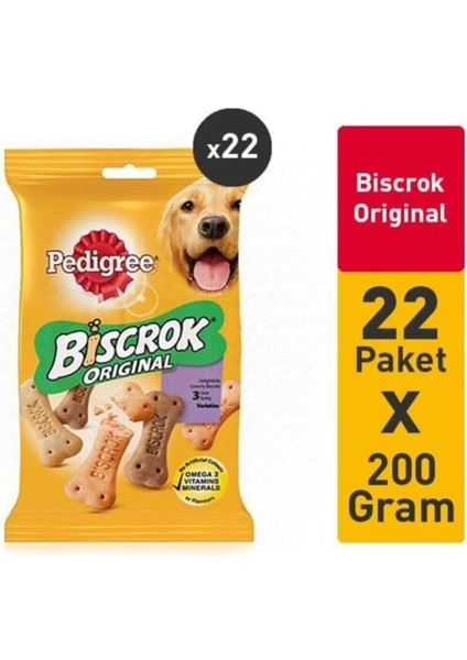 Biscrok Köpek Ödül Maması 200 gr x 22 Ad Pedigree Biscrok Köpek Ödül Maması