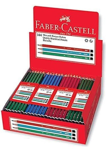 Faber Castel Marka: Faber-Castell 12'li Köşeli Mercanlı Kurşun Kalem Kategori: Kurşun Kalemler