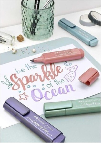 Faber Castell 1546 Metalik Fosforlu Kalem 8'li modelleri