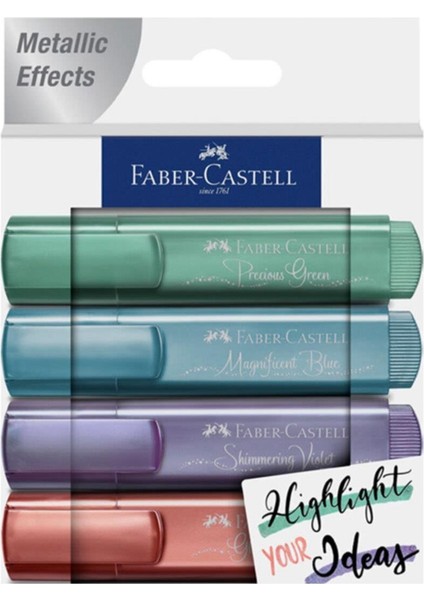 Faber Castell Faber-Castell Metalik 4 Lü Set Fosforlu Kalem modelleri