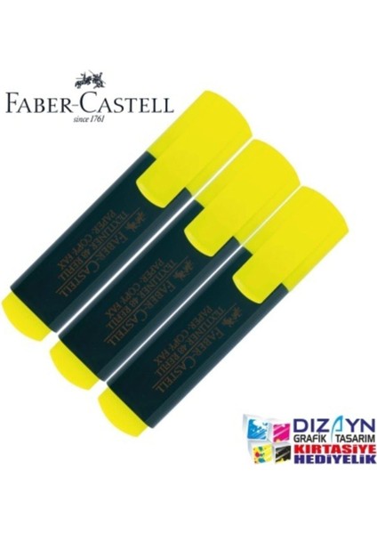 Faber Castell Fosforlu Kalem 3lü 3sarı