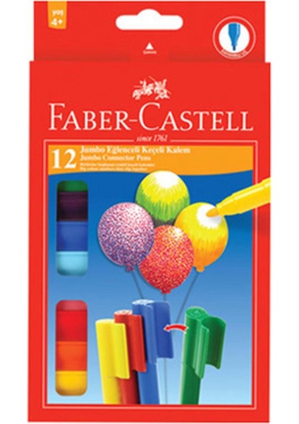Faber Castell Eğlenceli Keçeli Kalem Jumbo 12 Renk