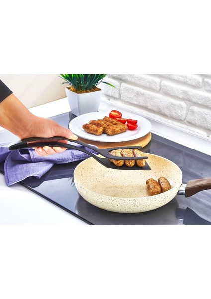 Yanmaz Yapışmaz Teflon Maşalı Spatula