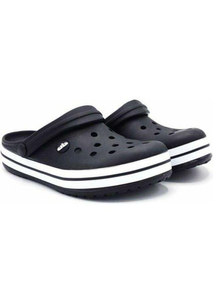 Unisex Sabo Terlik Siyah Silikon Malzeme