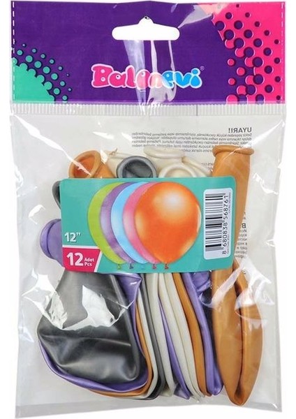 Metalik Karışık 12 Li Balon