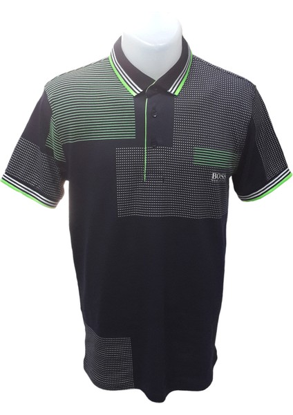 Erkek Lacivert Polo Yakalı Yakası Düğmeli Kısa Kollu Pamuklu Tişört Etp-Bsfn fırsatları