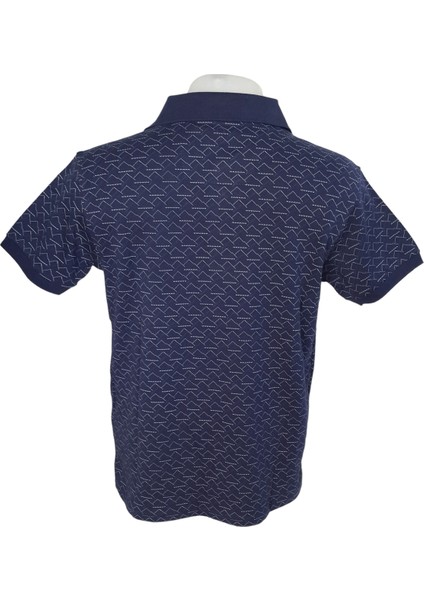 Erkek Koyu Mavi Polo Yakalı Yakası Düğmeli Kısa Kollu Pamuklu Tişört Etp-Bsü modelleri