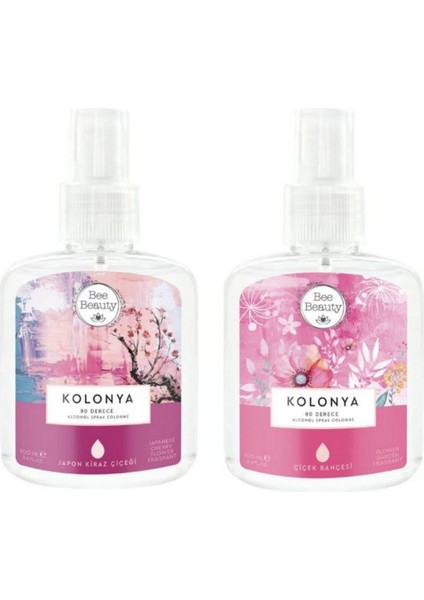 Japon Kiraz Çiçeği Kolonya 100 Ml + Çiçek Bahçesi Kolonya 100 Ml