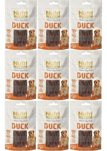Nutri Canine Nutri Canin Duck Tahılsız Ördek Snack Köpek Ödülü 80gr 9 Adet