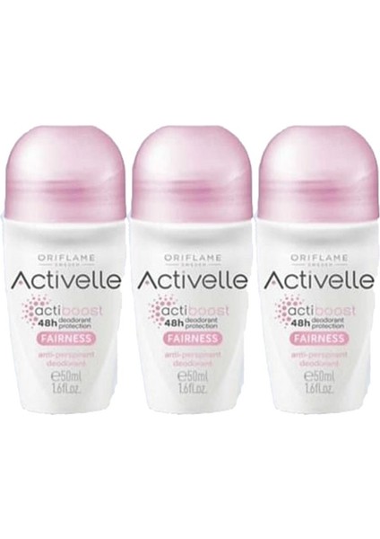 Activelle Fairness Anti-Perspirant Deodorant Roll-On - 3 Adet