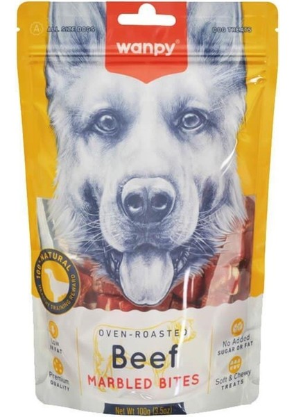 Köpek Ödül Mama Marbled Biftekli Et Parçaları 100 gr