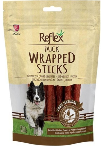 Wrapped Sticks Ördekli Köpek Ödül Çubukları 80 gr