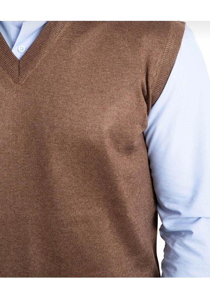 Rkek V Yaka Ince Yün Triko Örgü Tüylenmez Baba Süveter fiyatları