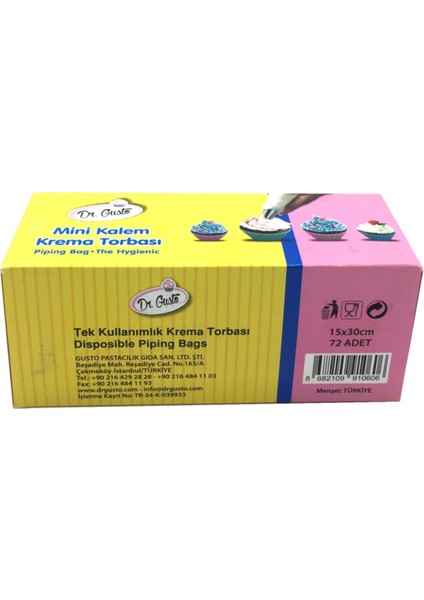 Mini Kalem Krema Torbası 72 Adet Mini Krema fiyatları